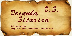 Desanka Sitarica vizit kartica